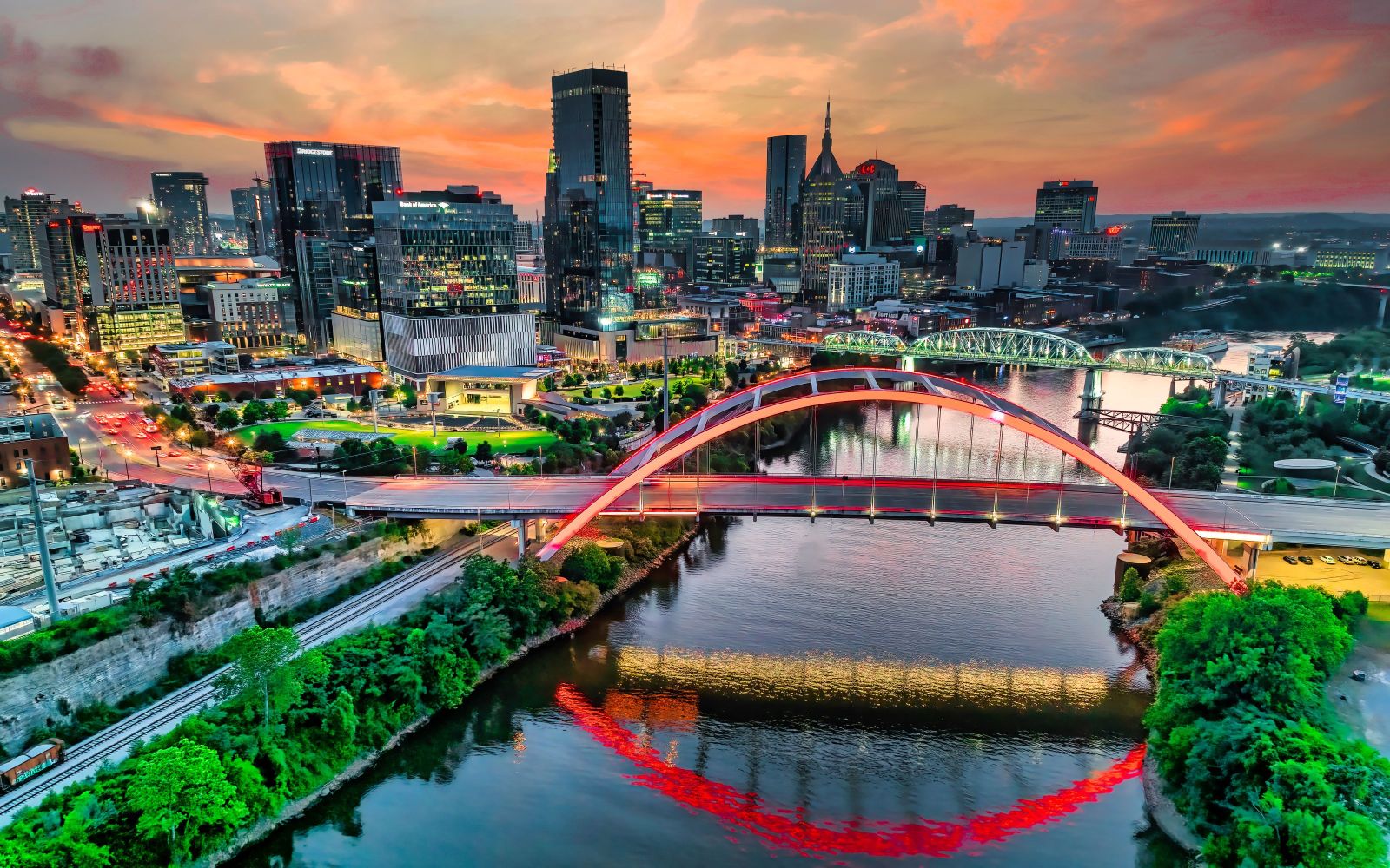 Nashville at sunset